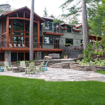Timber Frame Lake house nestled amongst the pines of Northern Ontario