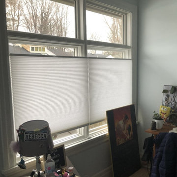 Customer Photos of Installed Pleated Blinds and Honeycomb Shades