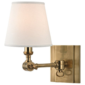 Hudson Valley Hillsdale 1-LT Wall Sconce 6231-AGB - Aged Brass