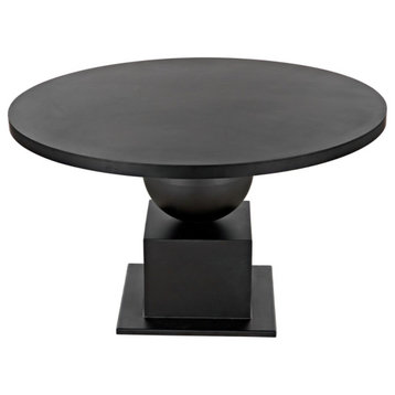NOIR Furniture Emira Dining Table, Black Metal GTAB566MTB
