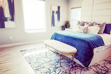 Inspiration for a modern master bedroom remodel in Little Rock