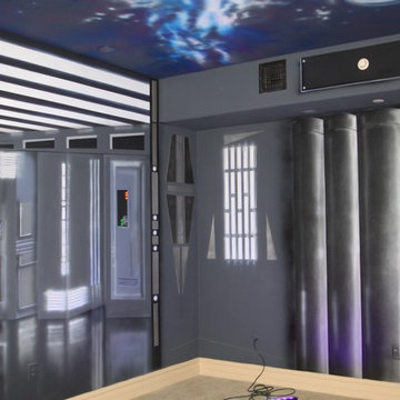Media Room Mural "Space Ship"