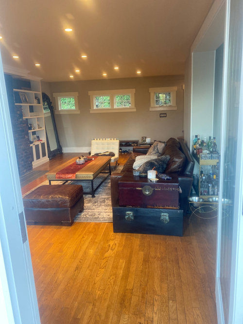 12x24 Living room layout with minimal wall space