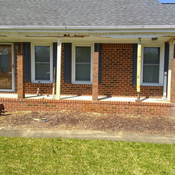 Brick Columns to Accent Front Porch