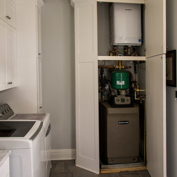 Bath, Laundry, High Efficiency Utilities, and a Mudroom in an Old Utility Room