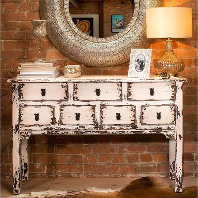 Example of a small cottage chic home design design in London