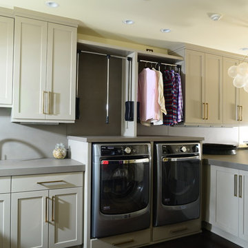 Transitional Luxury Laundry and Craft Room Pacific Northwest