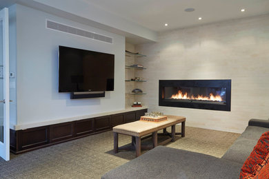 Inspiration for a contemporary living room remodel in Chicago