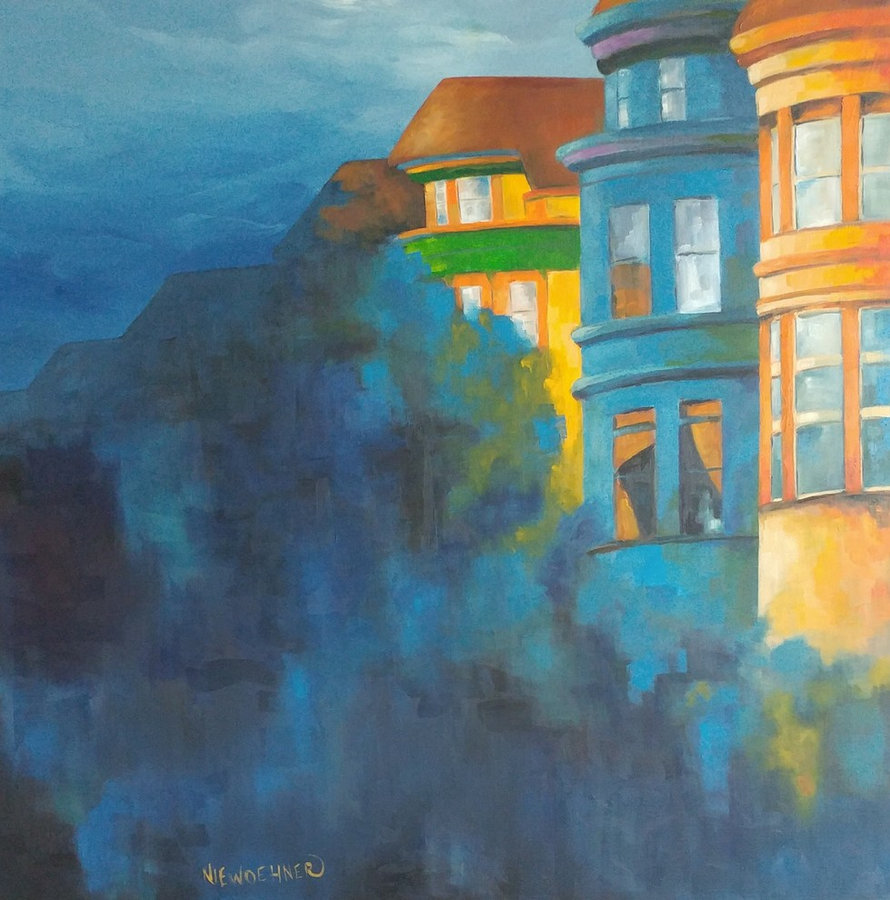 SOLD Out of the Shadows, 30x30, framed
