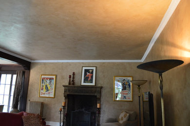 Family room - transitional family room idea in Milwaukee