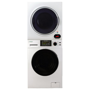 Equator Digital Touch Apartment 110V Set 18lbs Washer+Vented 3.5cf Sensor Dryer
