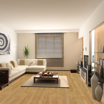 Living Room renovation with cork flooring