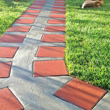 Walkway Installation--Paver Bricks & Concrete