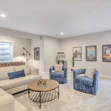 Soothing Grays and Navy Home