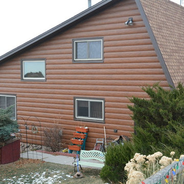 Custom Log Home - Steel Log Siding Cheyenne, WY