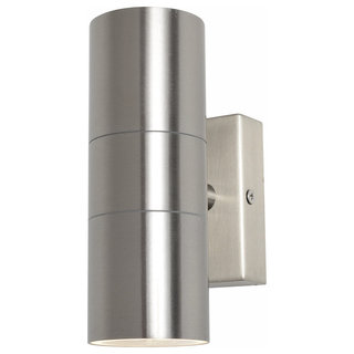 vidaXL Outdoor Semi-Cylindrical Wall Sconce Grey Aluminium Garden Light Lamp