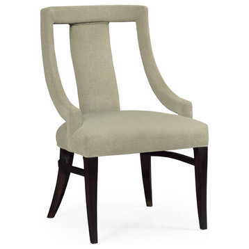 Espresso Dining Side Chair, Upholstered, Mazo