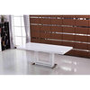 Best Master England Modern Solid Wood Dining Table in White Lacquer