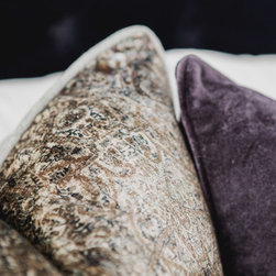 Warm Contemporary Home - Bed Cushions