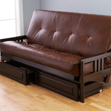 Monterey Frame with Oregon Trail Saddle Mattress and Storage Drawers