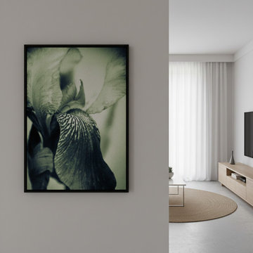 Abstract Japanese Iris Delight Nature Photo Modern Style Wall Art