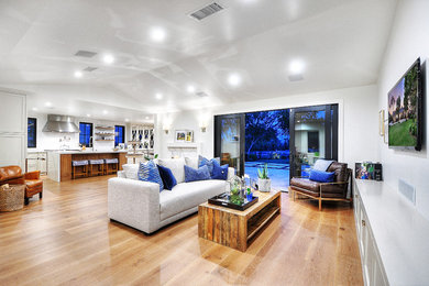 Inspiration for a transitional home design remodel in Orange County