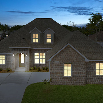 The Allen II Elevation B - Courtyard Entry