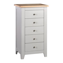Chester Grey 5 Drawer Chest - Dressers