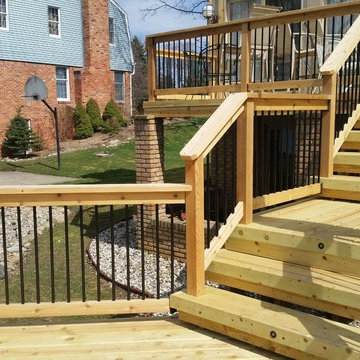 Multi Level Treated Deck w/ Deckorator Spindles