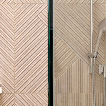 Serenity Indian Wells luxury mansion modern shower wall detail