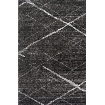 nuLOOM Thigpen Striped Contemporary Area Rug, Dark Gray, 12'x15'