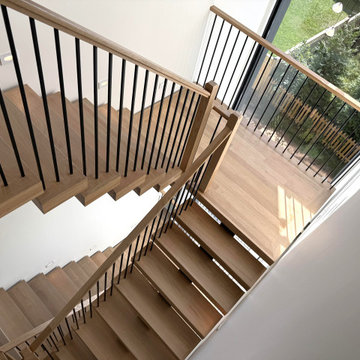 Project #139 | Four Story Modern Floating Staircase