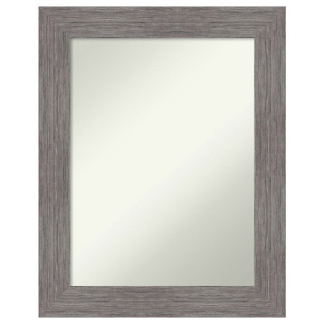Pinstripe Plank Grey Non-Beveled Wall Mirror - 23.5 x 29.5 in.