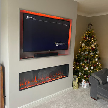 Media Walls with Fireplace