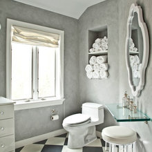 black and white bathroom