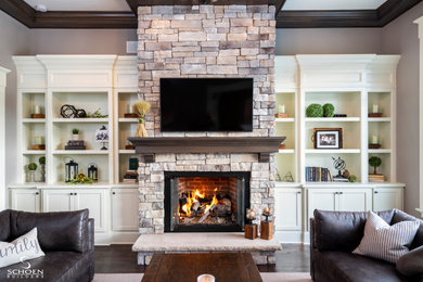 Inspiration for a farmhouse living room remodel in Other
