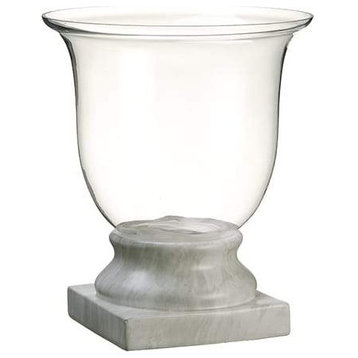 Silk Plants Direct Glass Vase - Clear White - Pack of 1