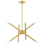 Livex Lighting - Livex Lighting Soho - Eight Light Chandelier, Satin Brass Finish - An iconic chandelier, the Soho features an organicSoho Eight Light Cha Satin BrassUL: Suitable for damp locations Energy Star Qualified: n/a ADA Certified: n/a  *Number of Lights: Lamp: 8-*Wattage:60w Candelabra Base bulb(s) *Bulb Included:No *Bulb Type:Candelabra Base *Finish Type:Satin Brass