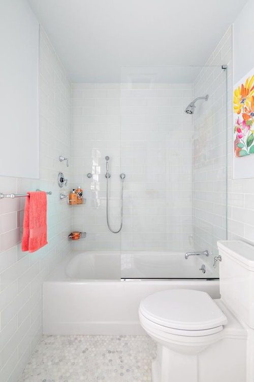 Glass partial walls for shower