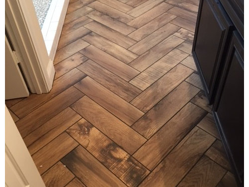 Wood Tile Grout Too Dark, How To Choose Grout Color For Wood Look Tile