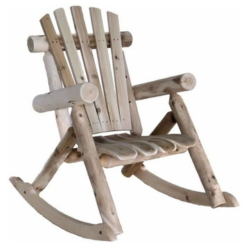 Lakeland Mills Cedar Log Rocking Chair, Natural