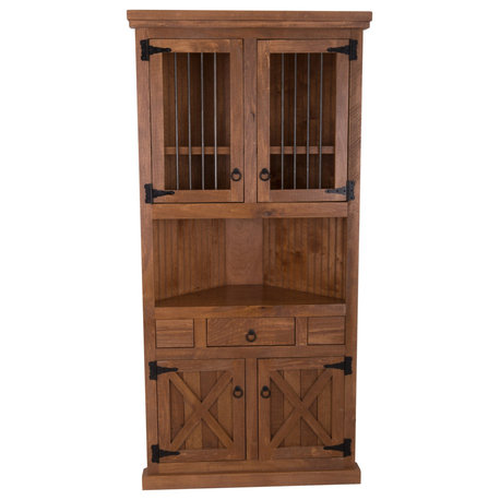 Farm House Corner Dinning Hutch/Buffet, Medium