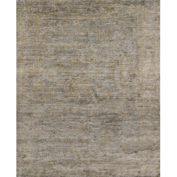Limestone Hand Knotted Viscose from Bamboo Mirage Area Rug by Loloi, 2'0"x3'0"