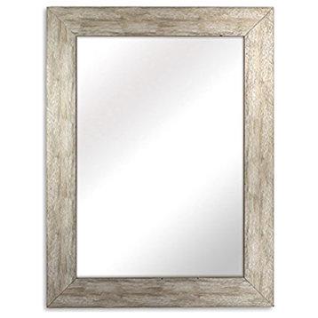 Raphael Rozen Gray White Mirror, "2 3/4" Frame - 30x40