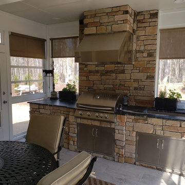 Outdoor Fireplace & Kitchen