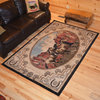 Lodge King Great Escape Western Horse Area Rug, 5'3"x7'7"