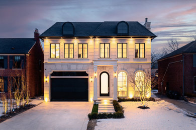Inspiration for a transitional exterior home remodel in Toronto