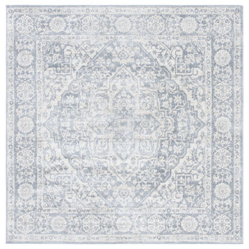 Safavieh Brentwood Collection BNT832F Rug, Light Grey/Ivory, 10' X 10' Square