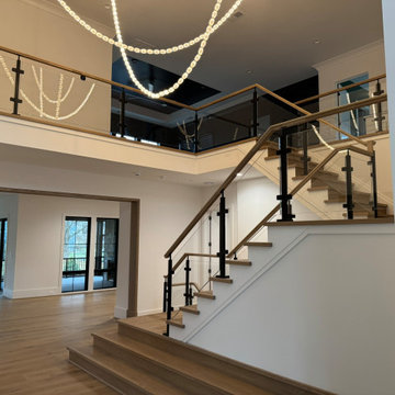 Project #132 | White Oak Staircase with Glass Balustrade
