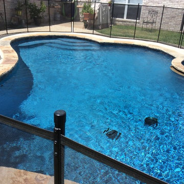 Flagstone Coping Replacement, Waterline Tile Pool Resurface